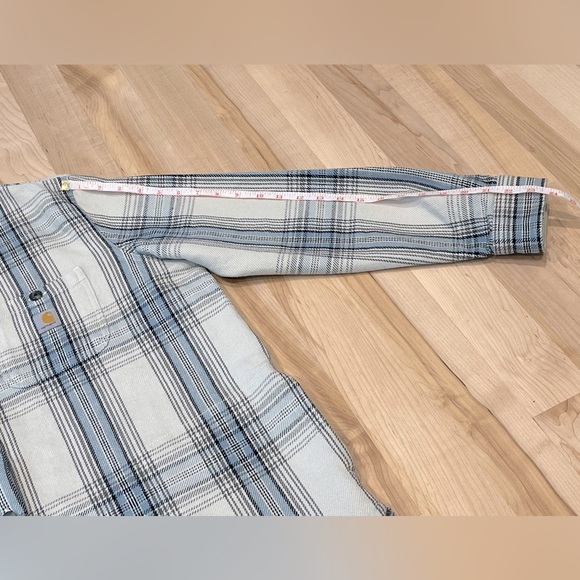 Carhartt Women’s Loose Fit Twill Long Sleeve Shirt Jacket - Blue / Gray, Size L - Picture 14 of 15